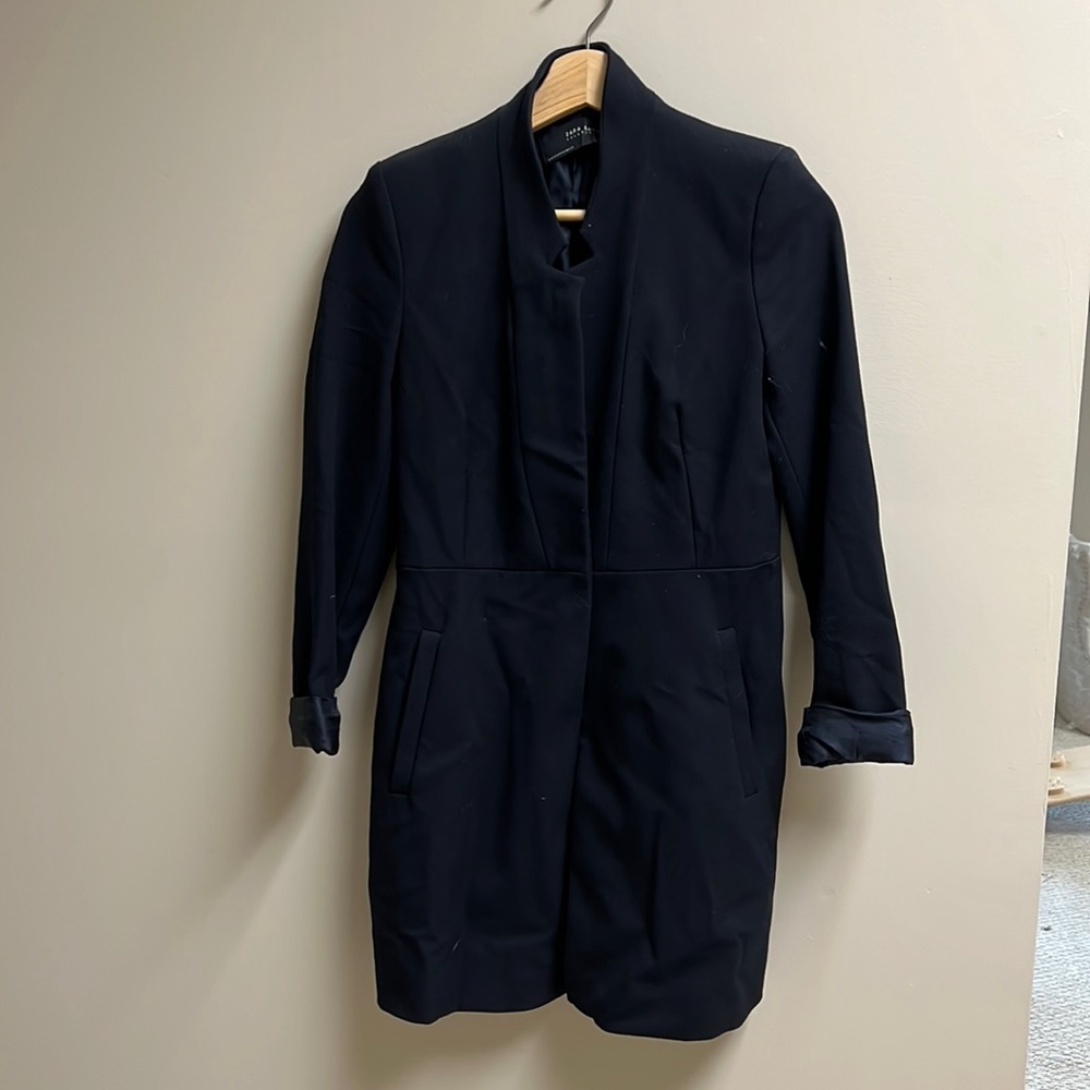 Zara Black Longline Tailored Coat